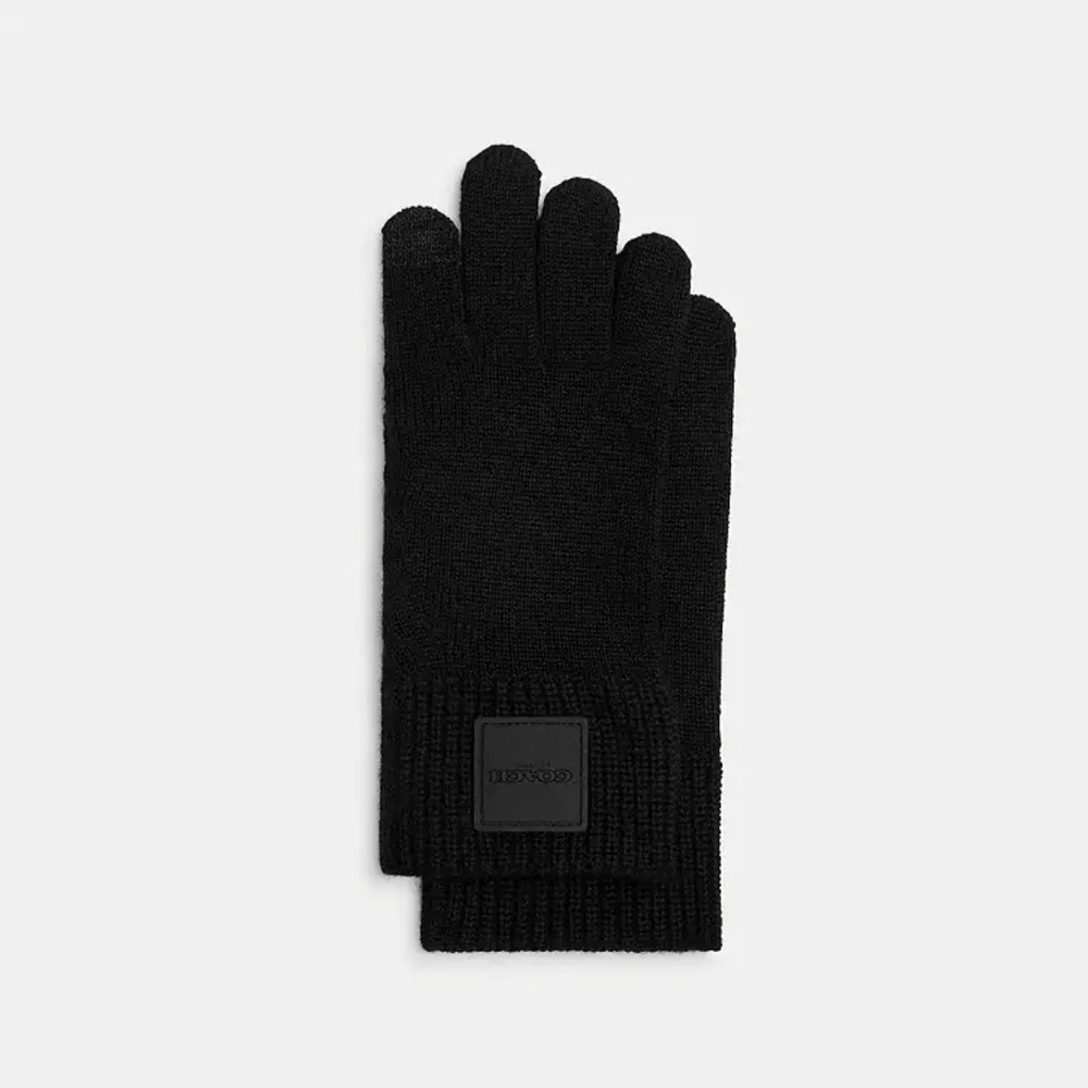 Coach Black Knit Gloves Size Sm/Med